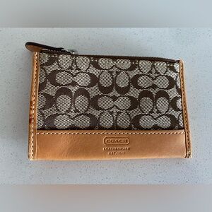 Coach Signature Monogram Coin purse card holder